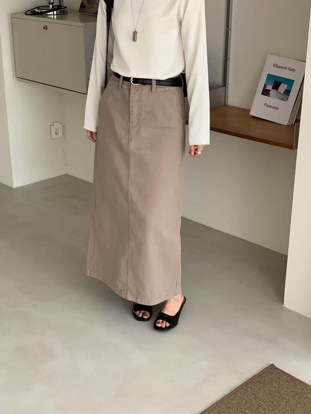Marie vintage A-line skirt-2col
