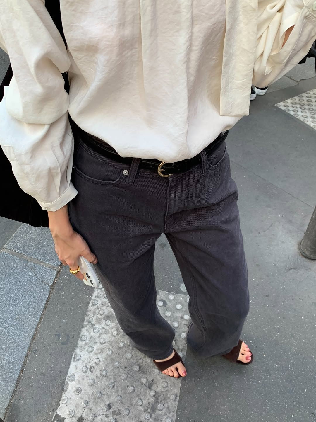 Marais vintage washing cotton pants-3col