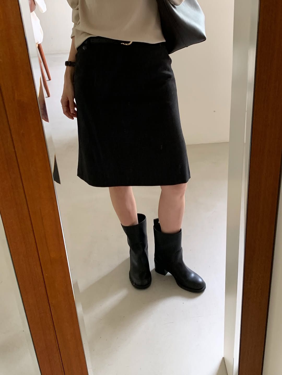 Noel A-line midi skirt-3col