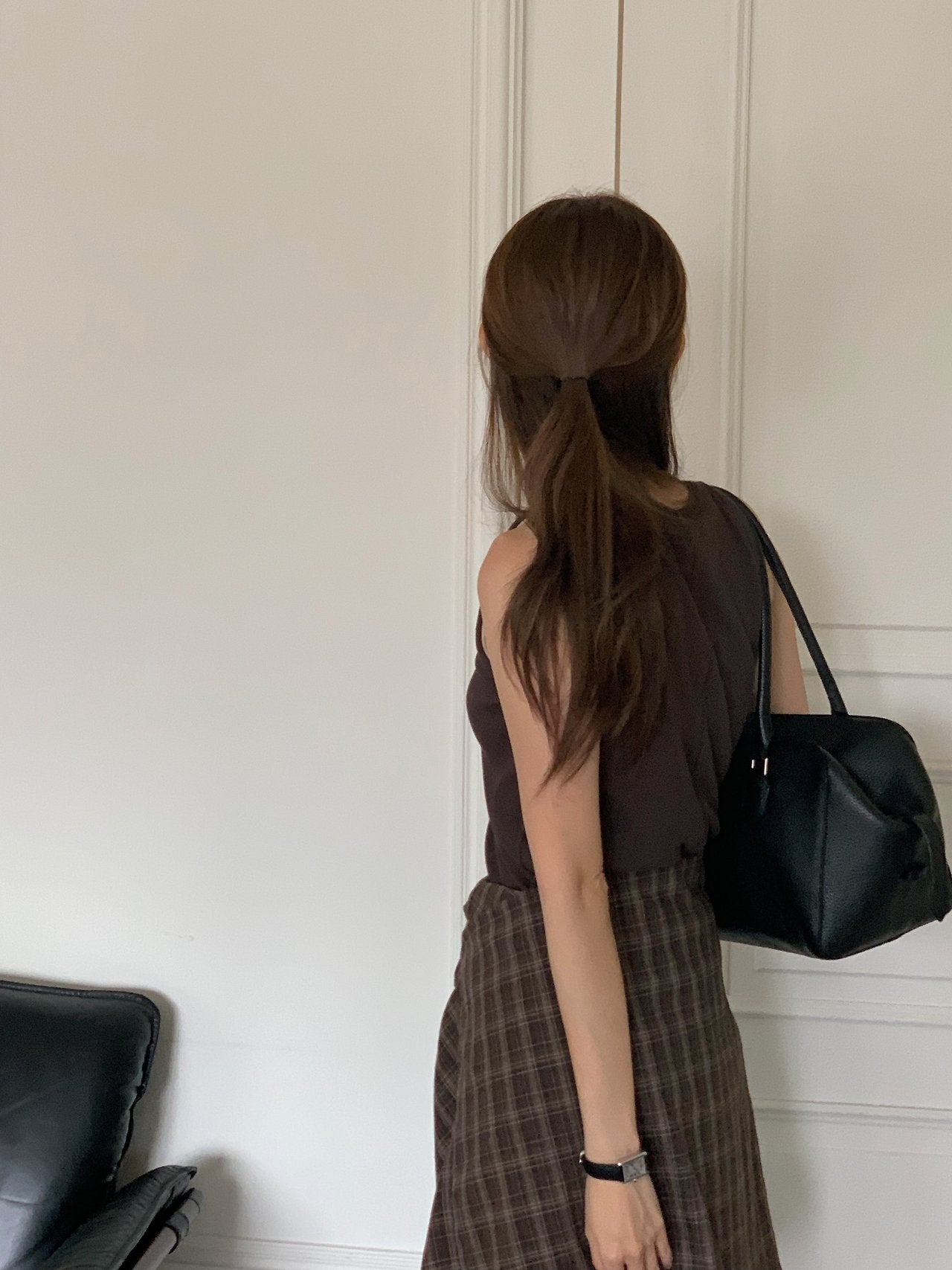 Line U-neck panel sleeveless-5col