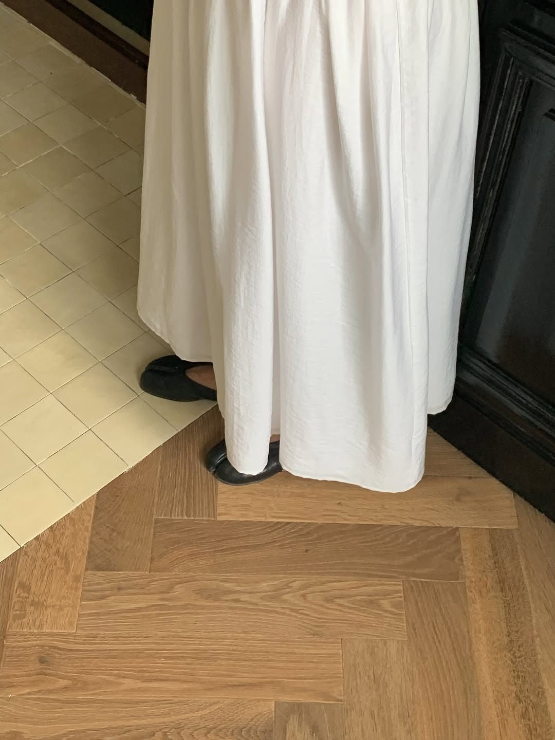 Bern volume shirring long skirt