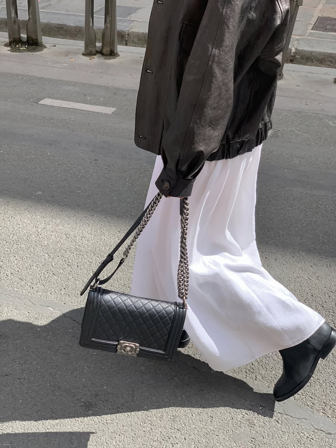 Bern volume shirring long skirt
