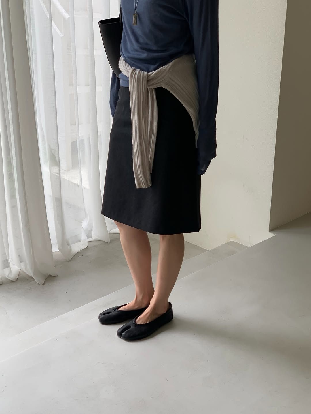 Noel A-line midi skirt-3col