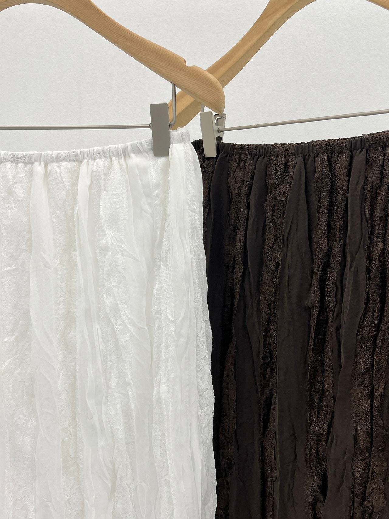 Sofia crinkle banding skirt-2col