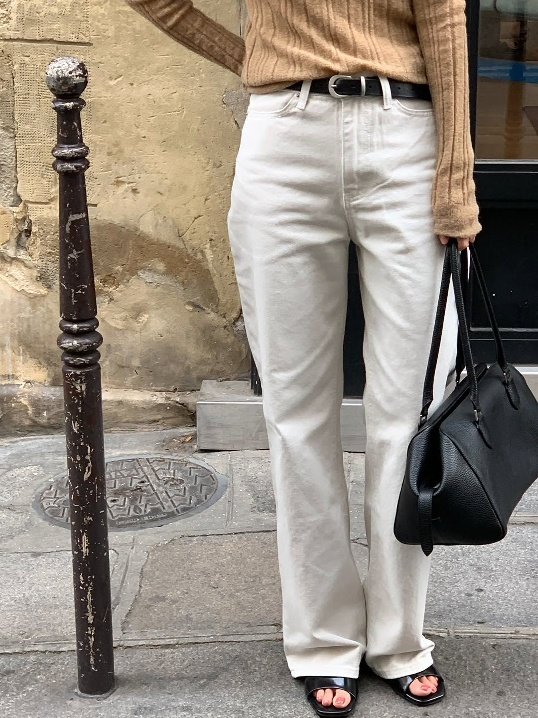 Marais vintage washing cotton pants-3col