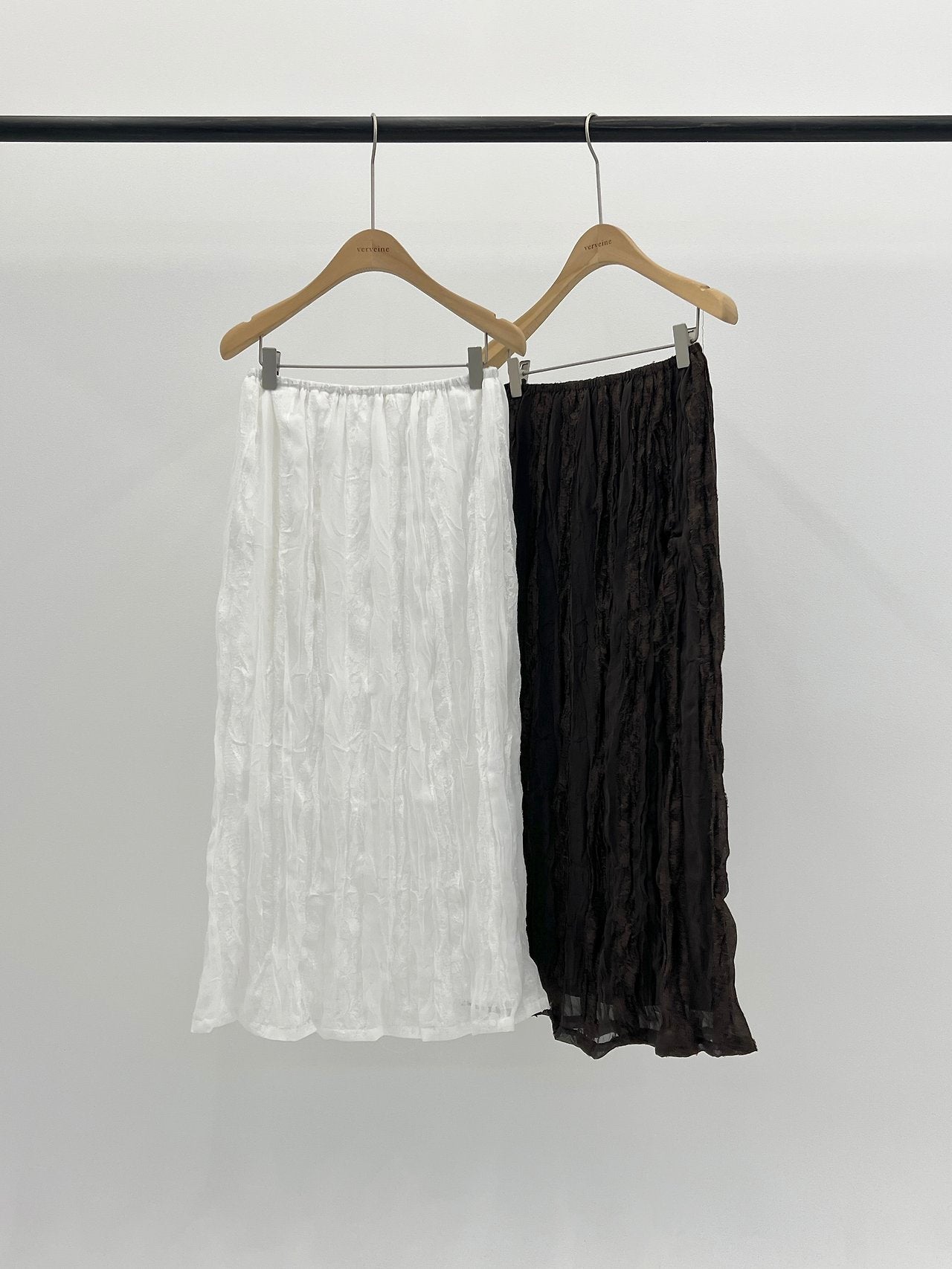 Sofia crinkle banding skirt-2col