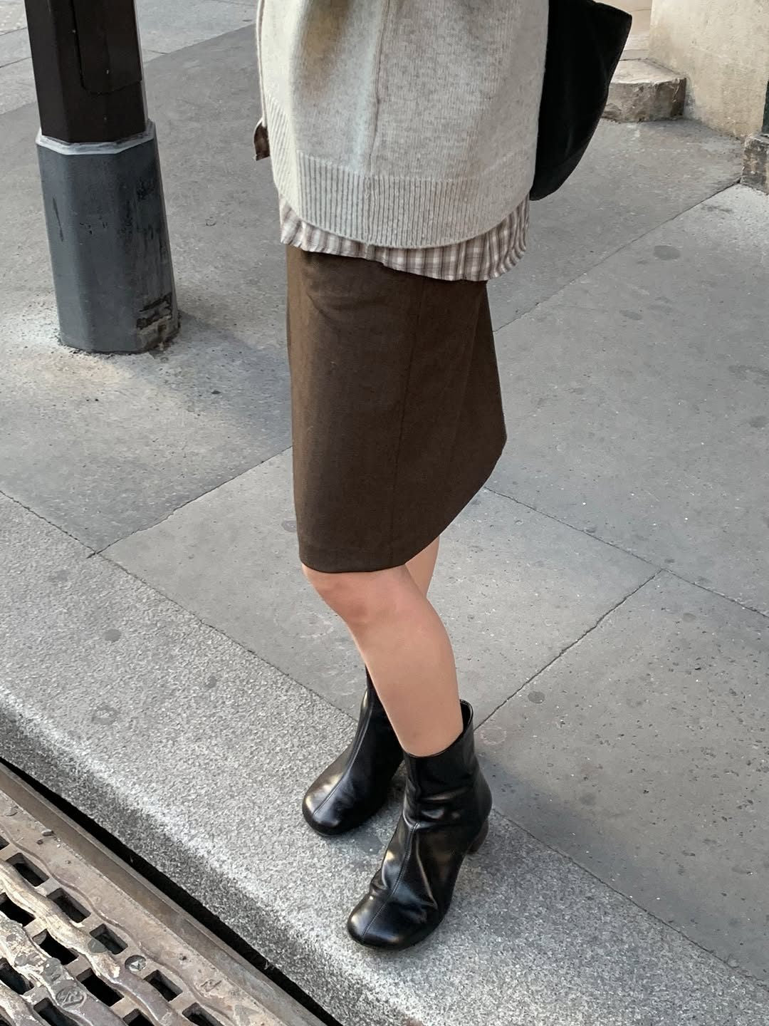 Noel A-line midi skirt-3col