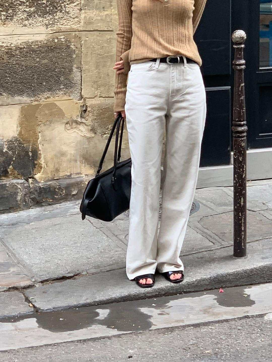 Marais vintage washing cotton pants-3col