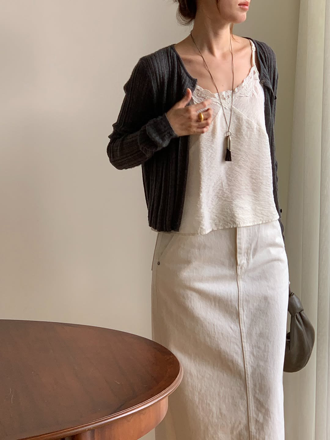 Marie vintage A-line skirt-2col