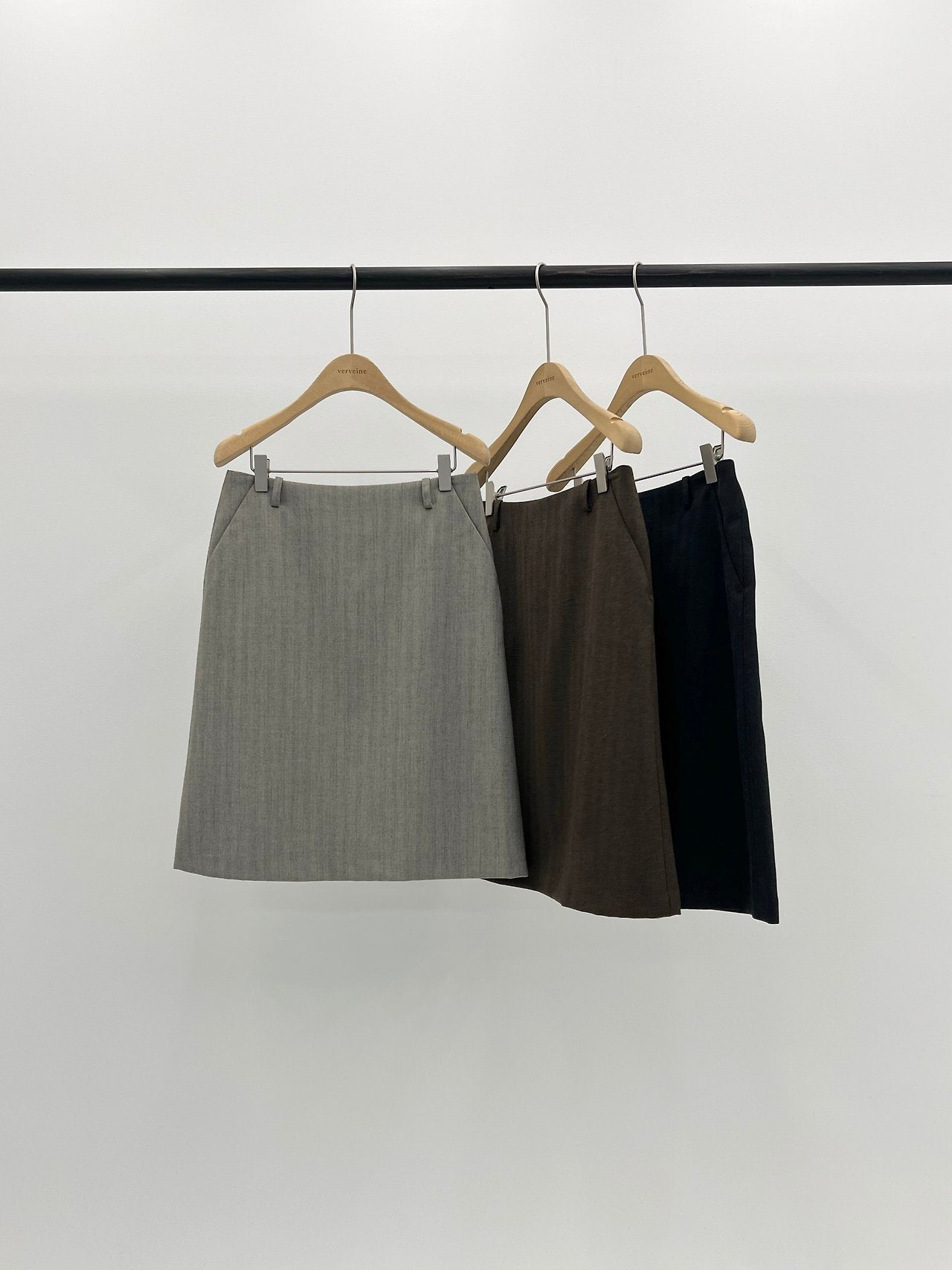 Noel A-line midi skirt-3col