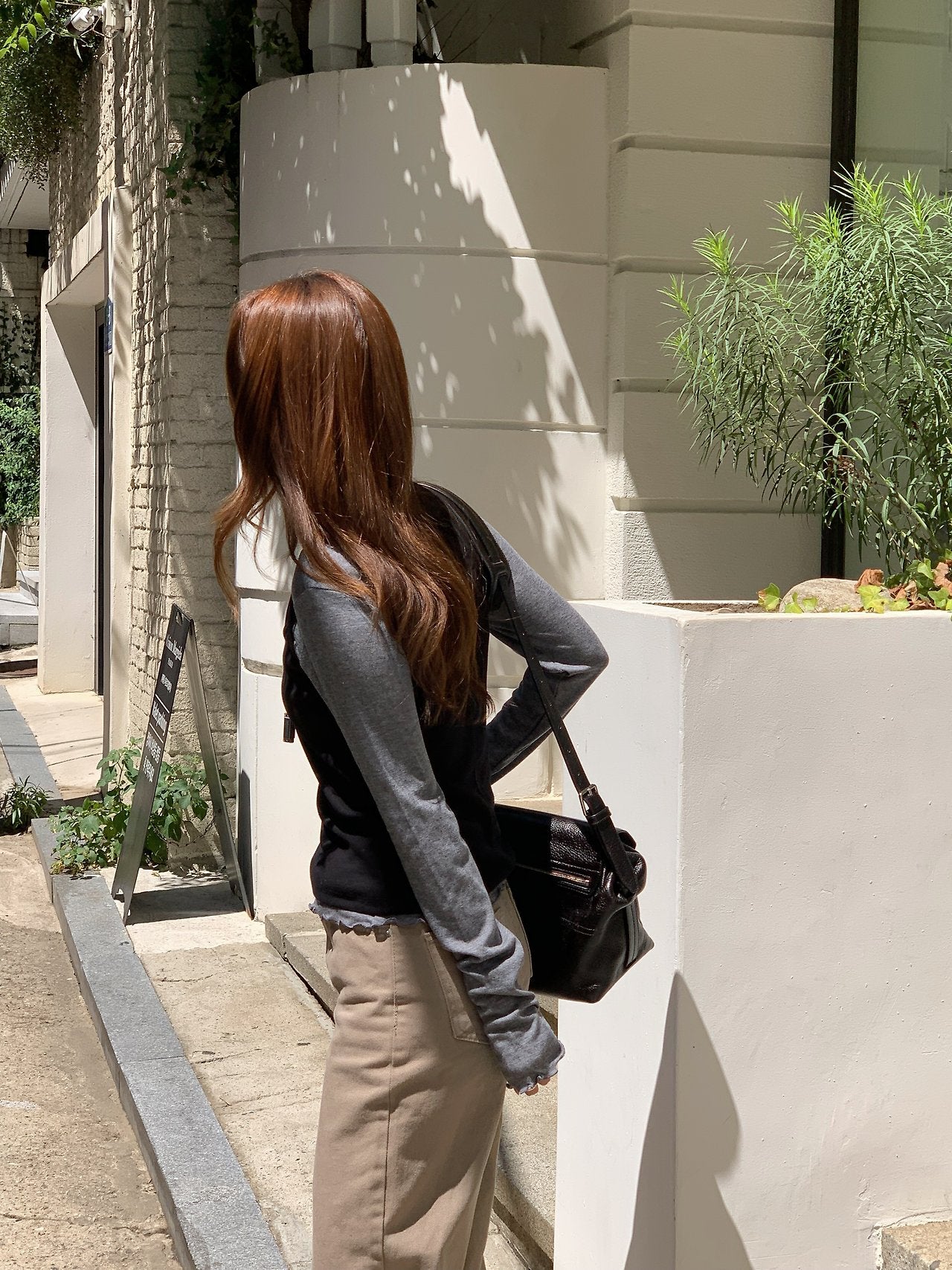 Line U-neck panel sleeveless-5col