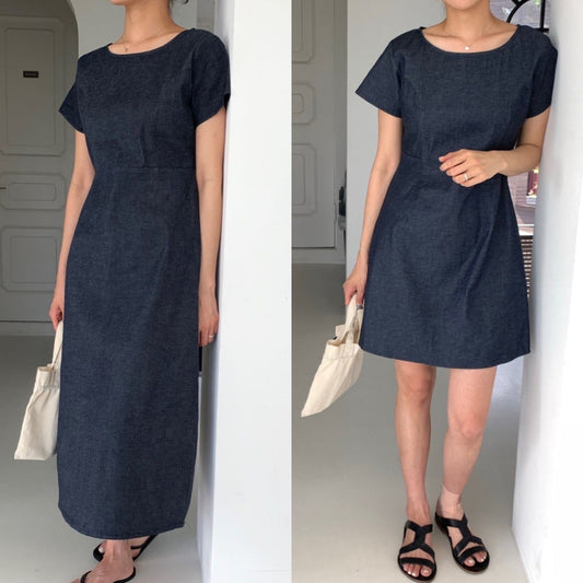 Deondo denim long&mini onepiece