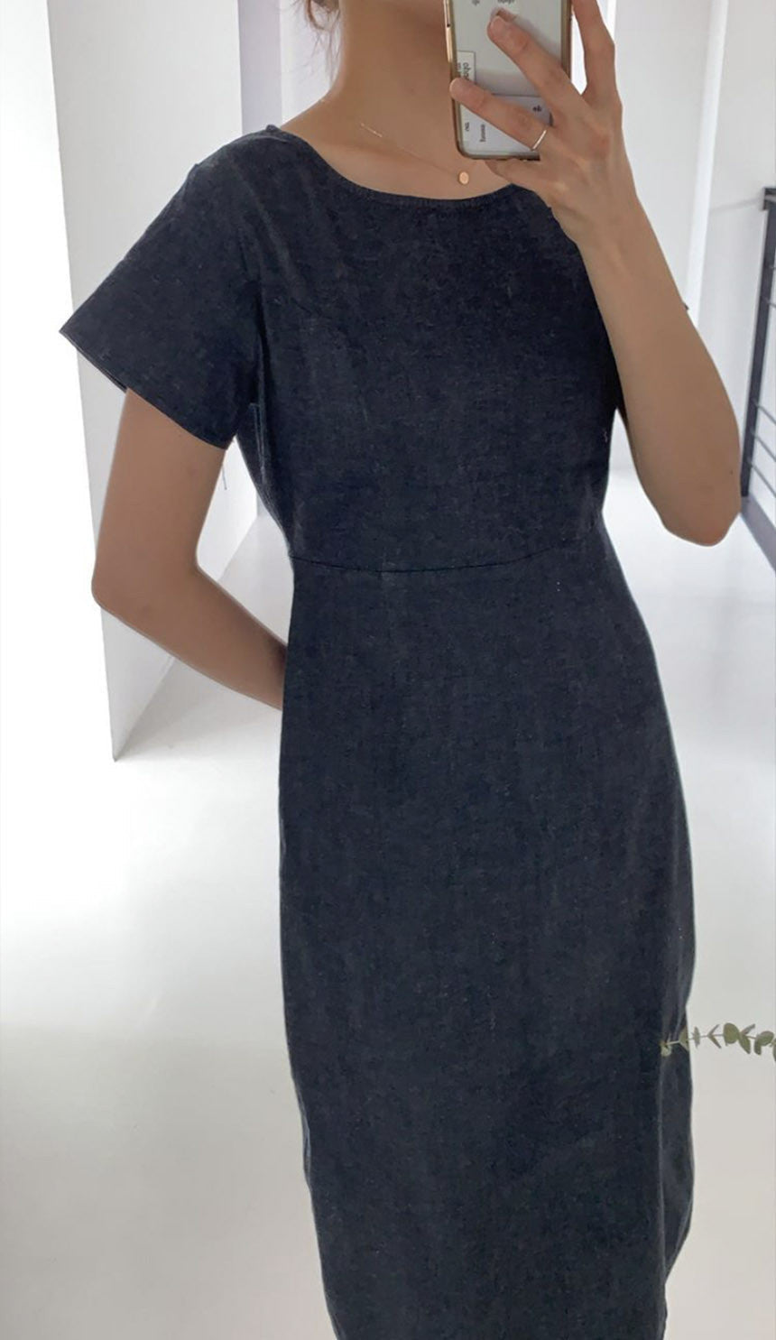Deondo denim long&mini onepiece