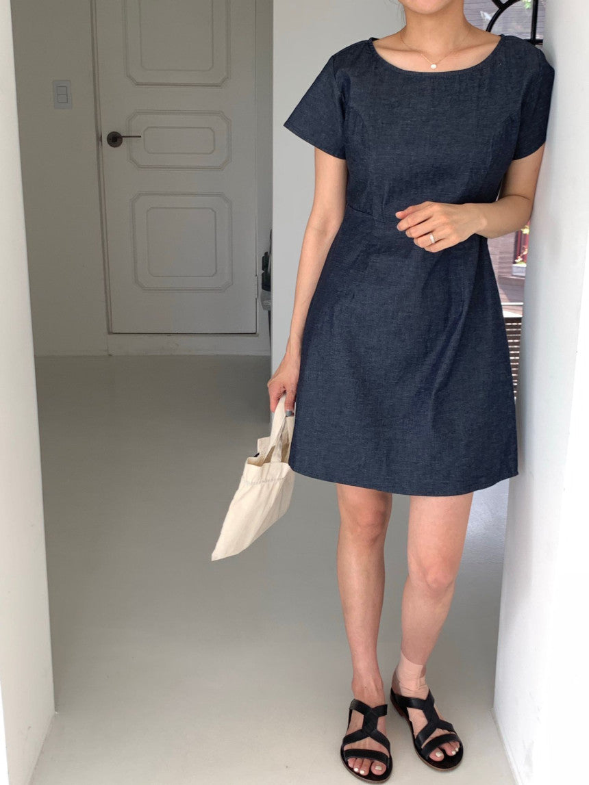 Deondo denim long&mini onepiece