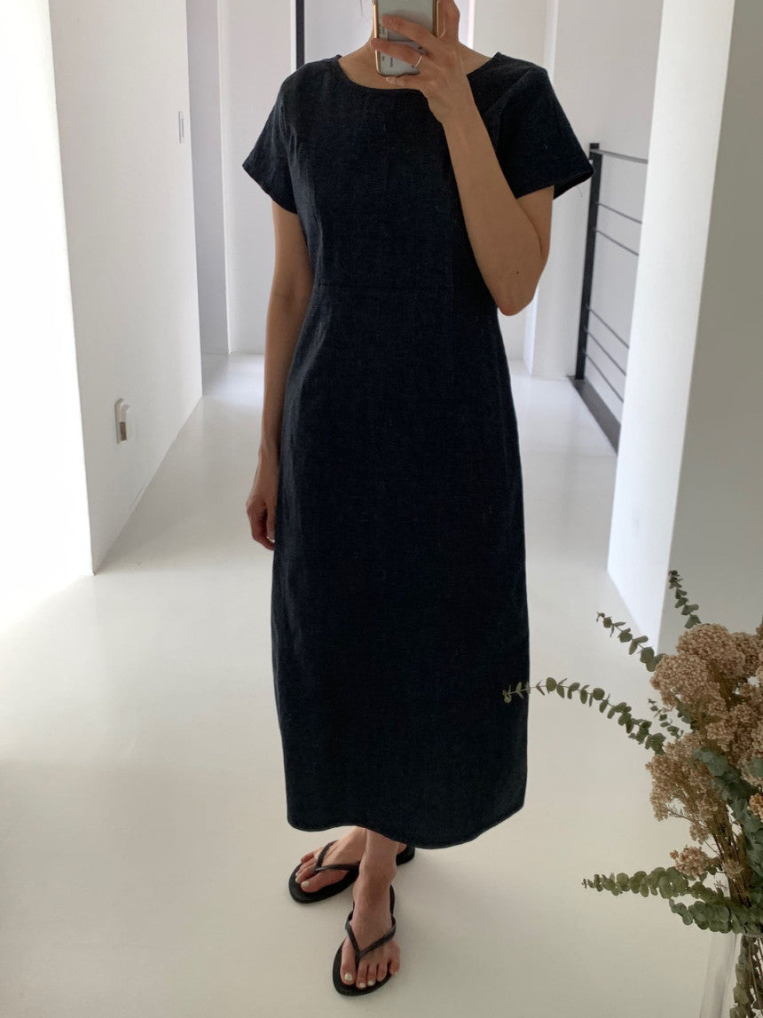 Deondo denim long&mini onepiece
