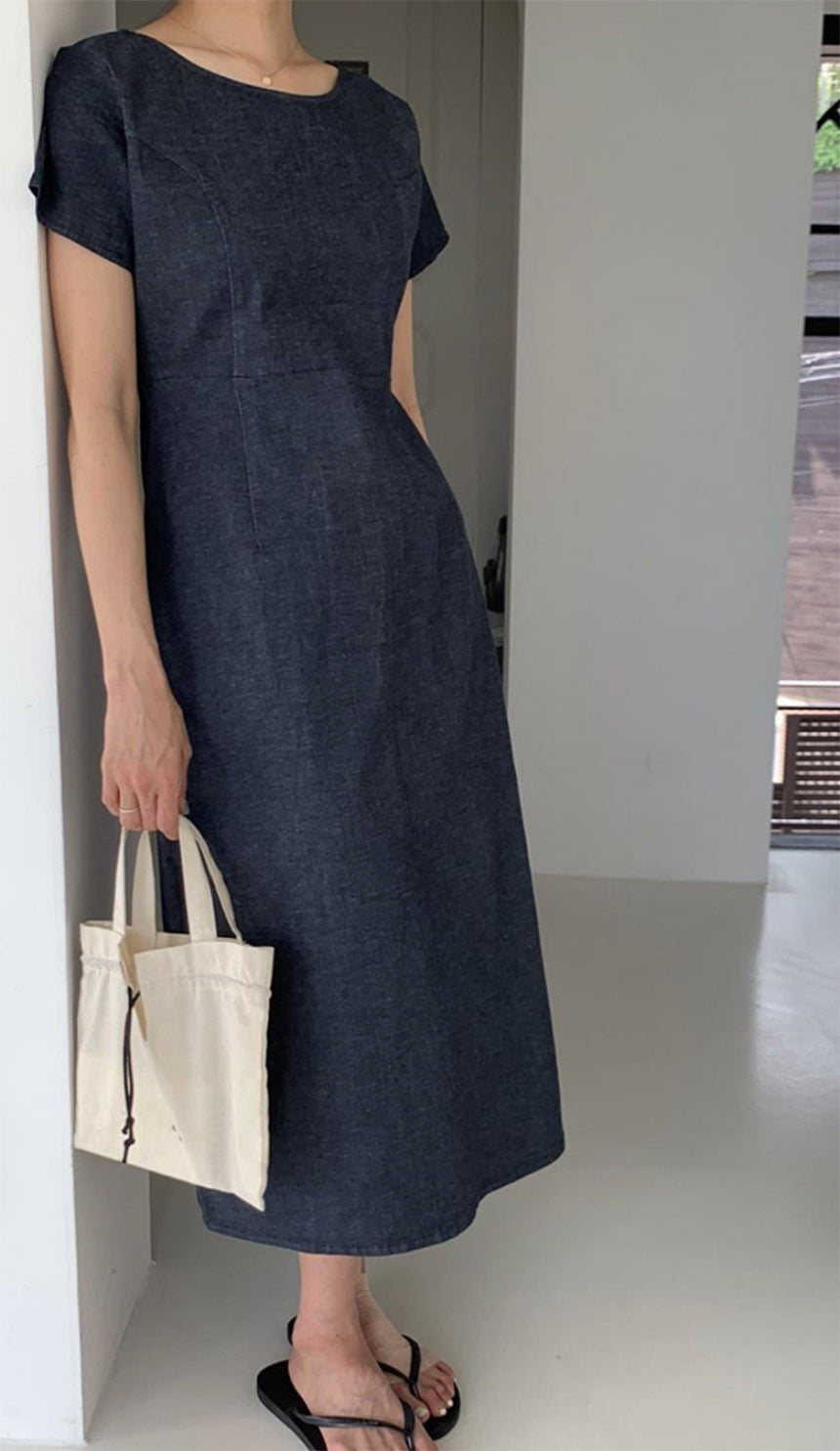 Deondo denim long&mini onepiece