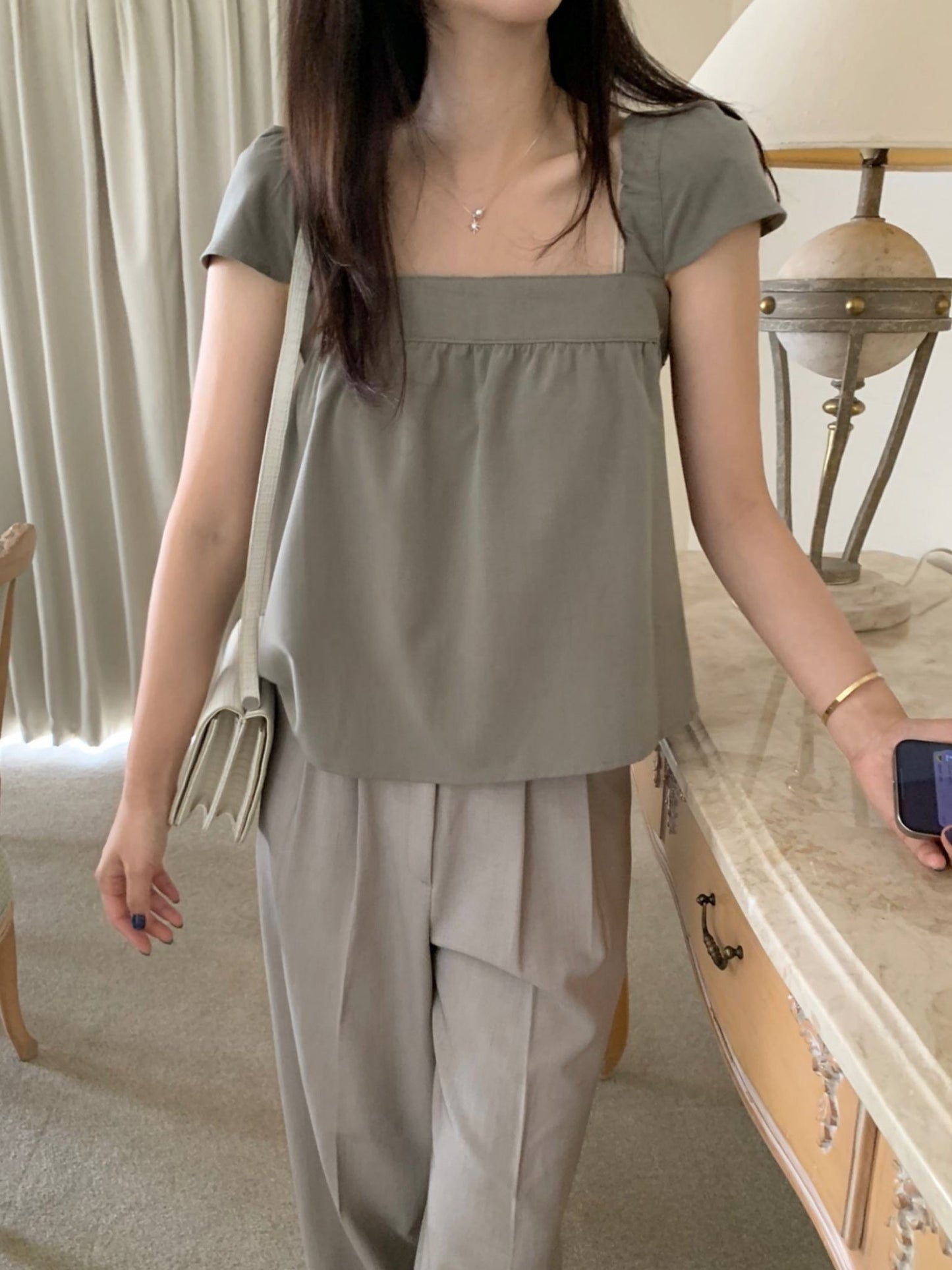 Formal Wing Blouse-2col