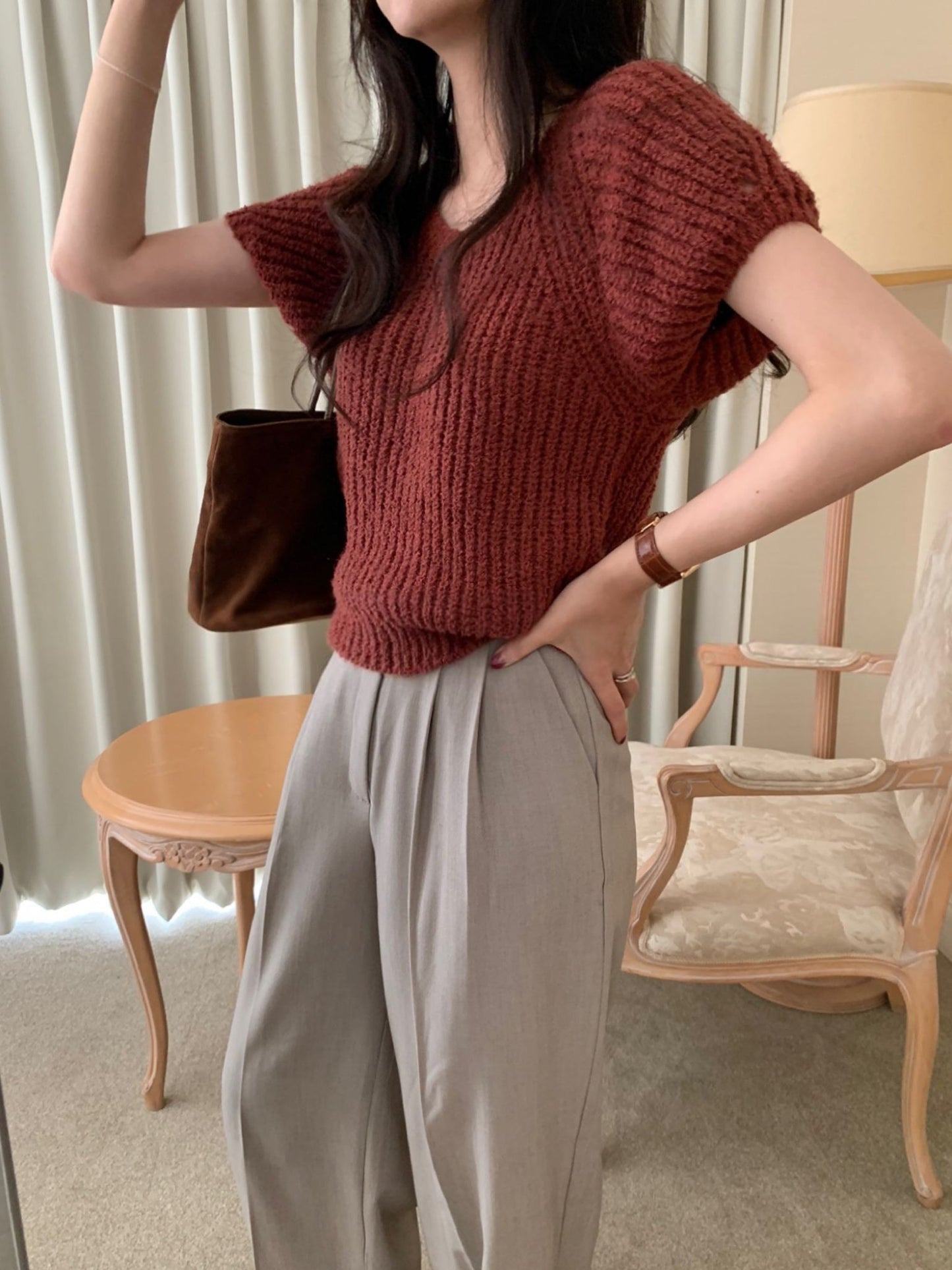 le boucle half knit-3col