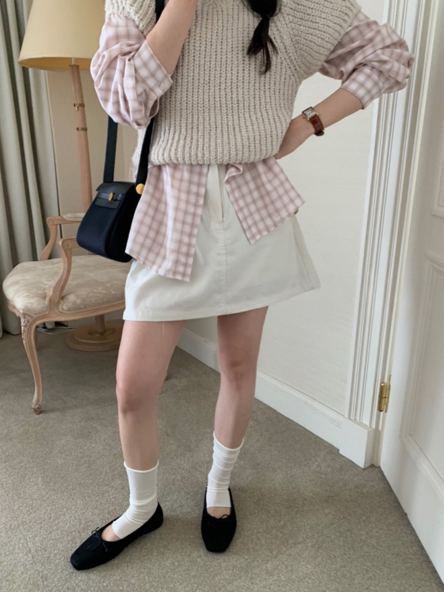 Shirring Washing skirt-3col