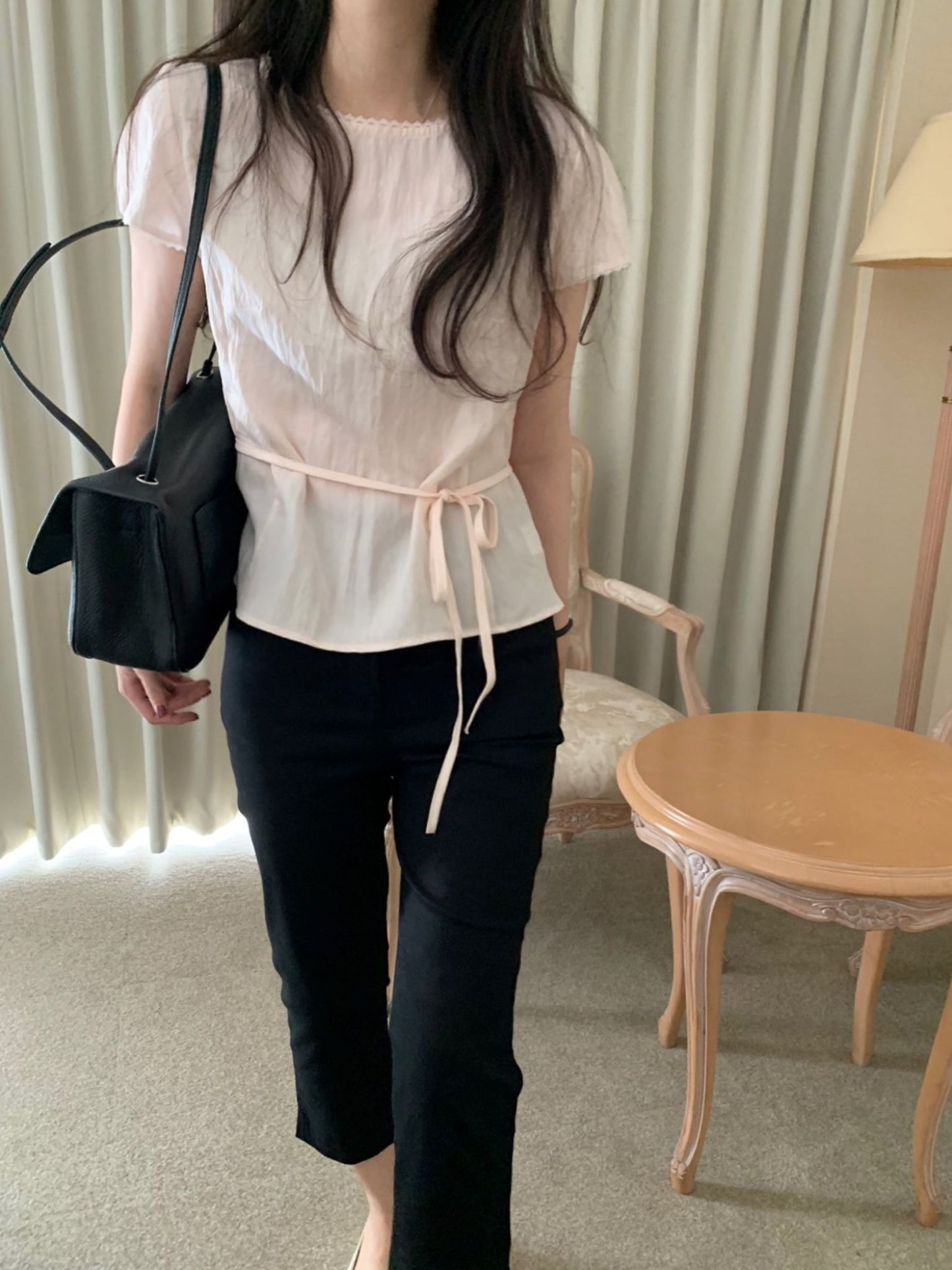 Pudding half blouse-3col