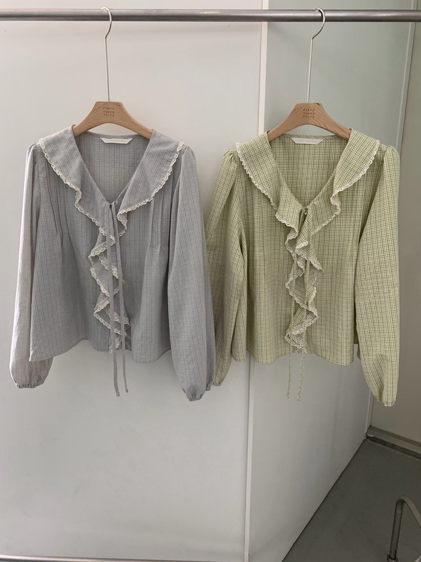 Nelly Check Blouse-2col