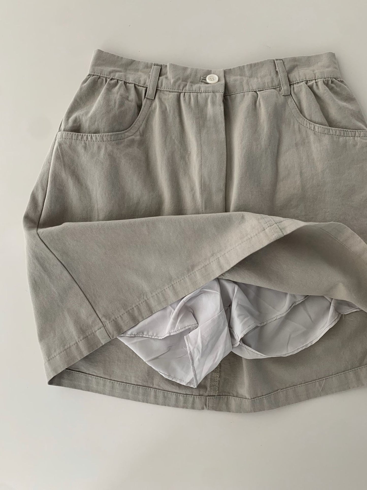 Shirring Washing skirt-3col