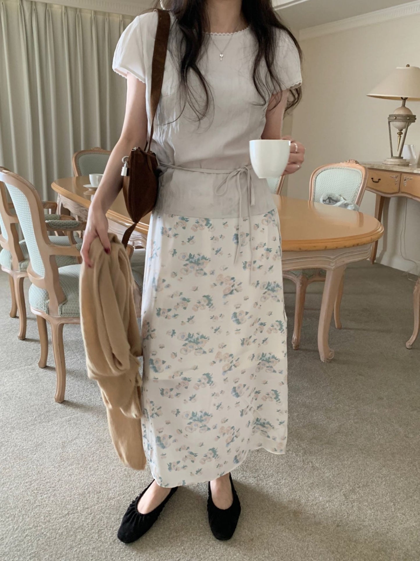 Pudding half blouse-3col