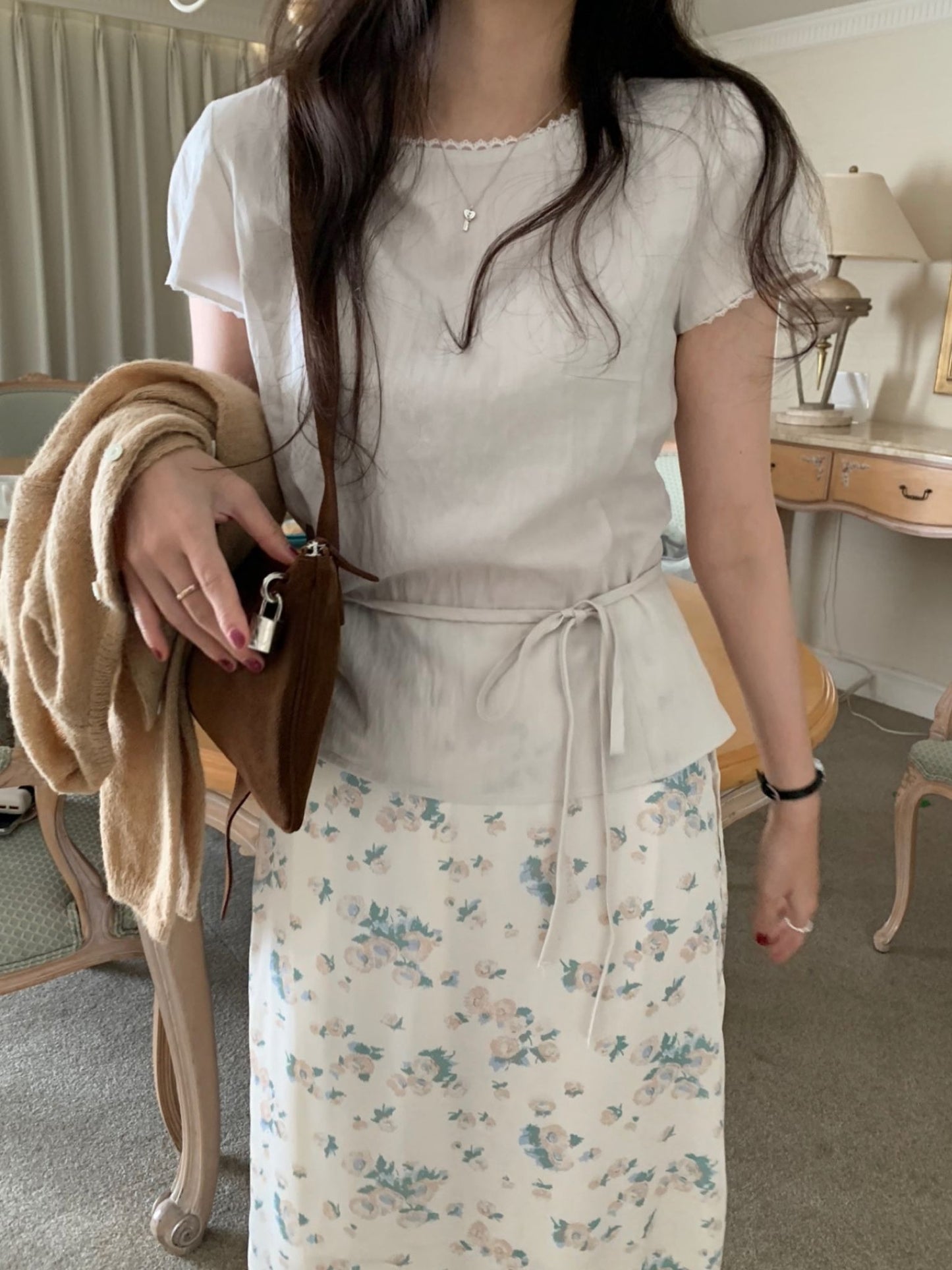 Pudding half blouse-3col