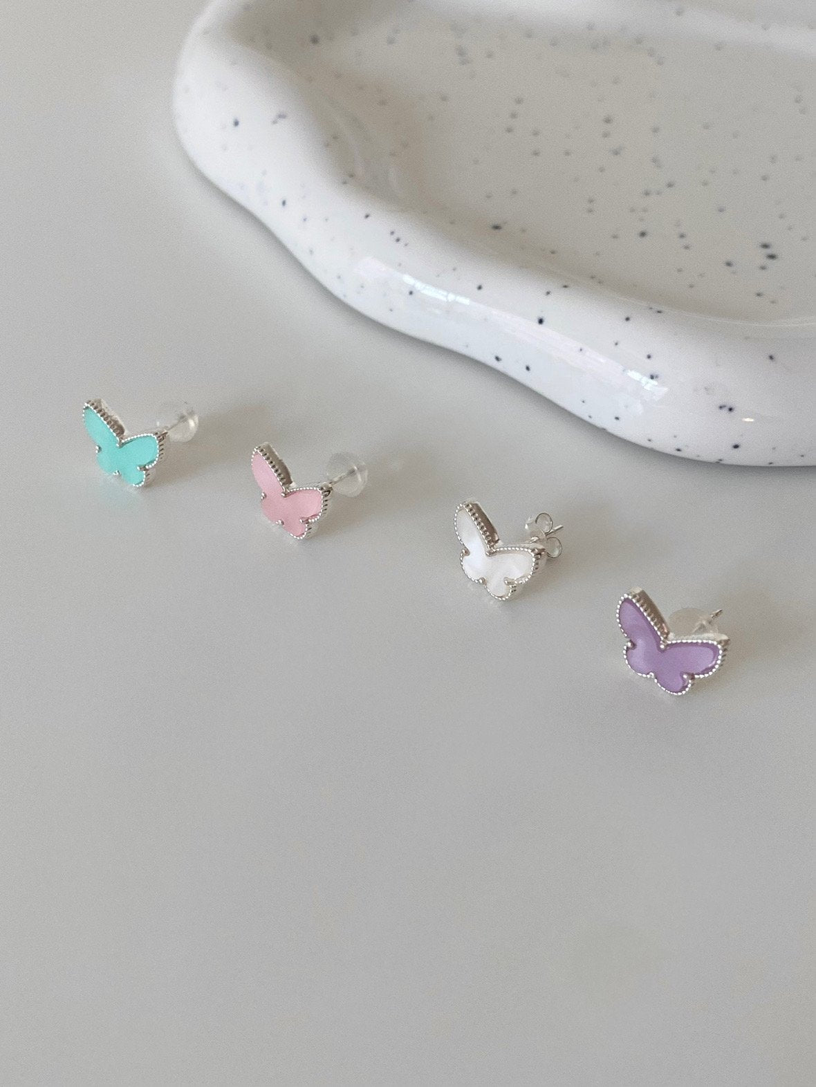 Color butterfly earrings-4col