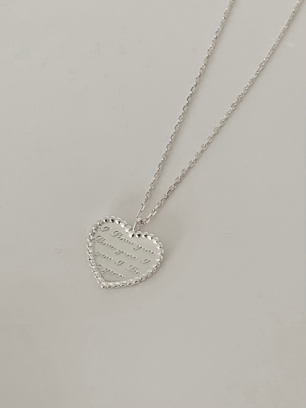 Big heart lettering necklace