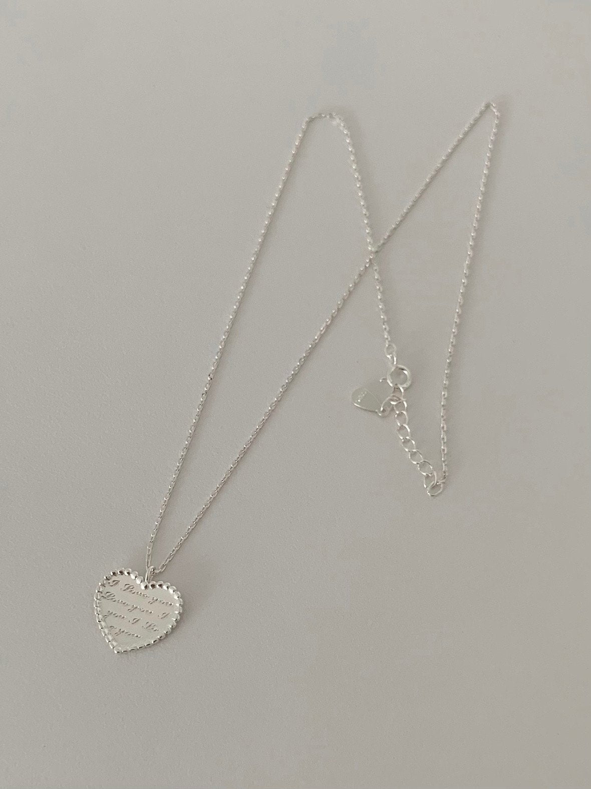 Big heart lettering necklace