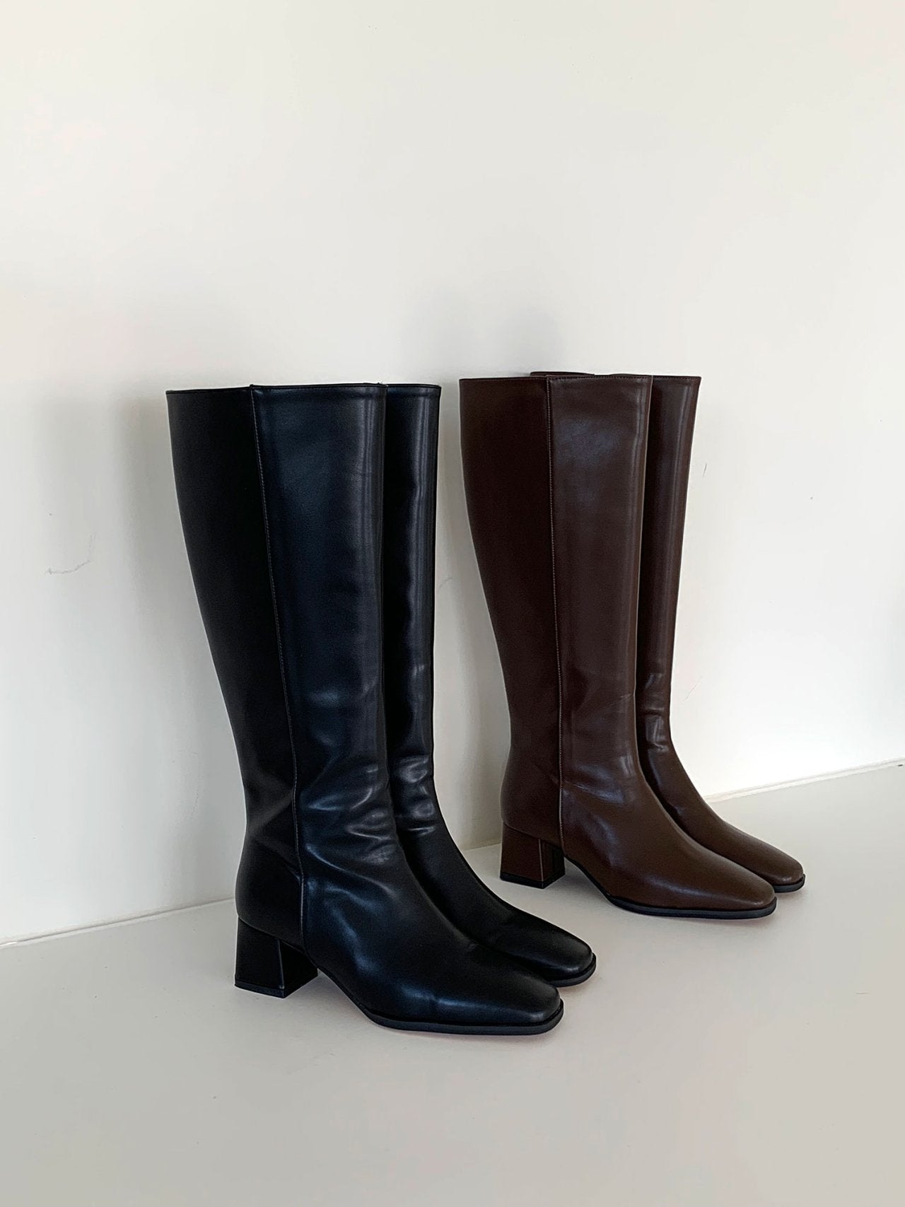 5cm sophisticated long boots-2col