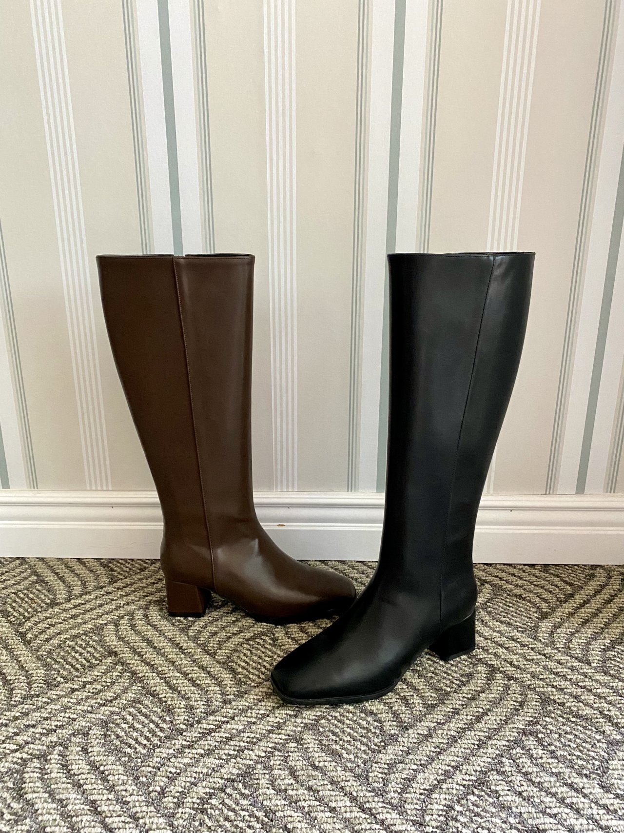 5cm sophisticated long boots-2col