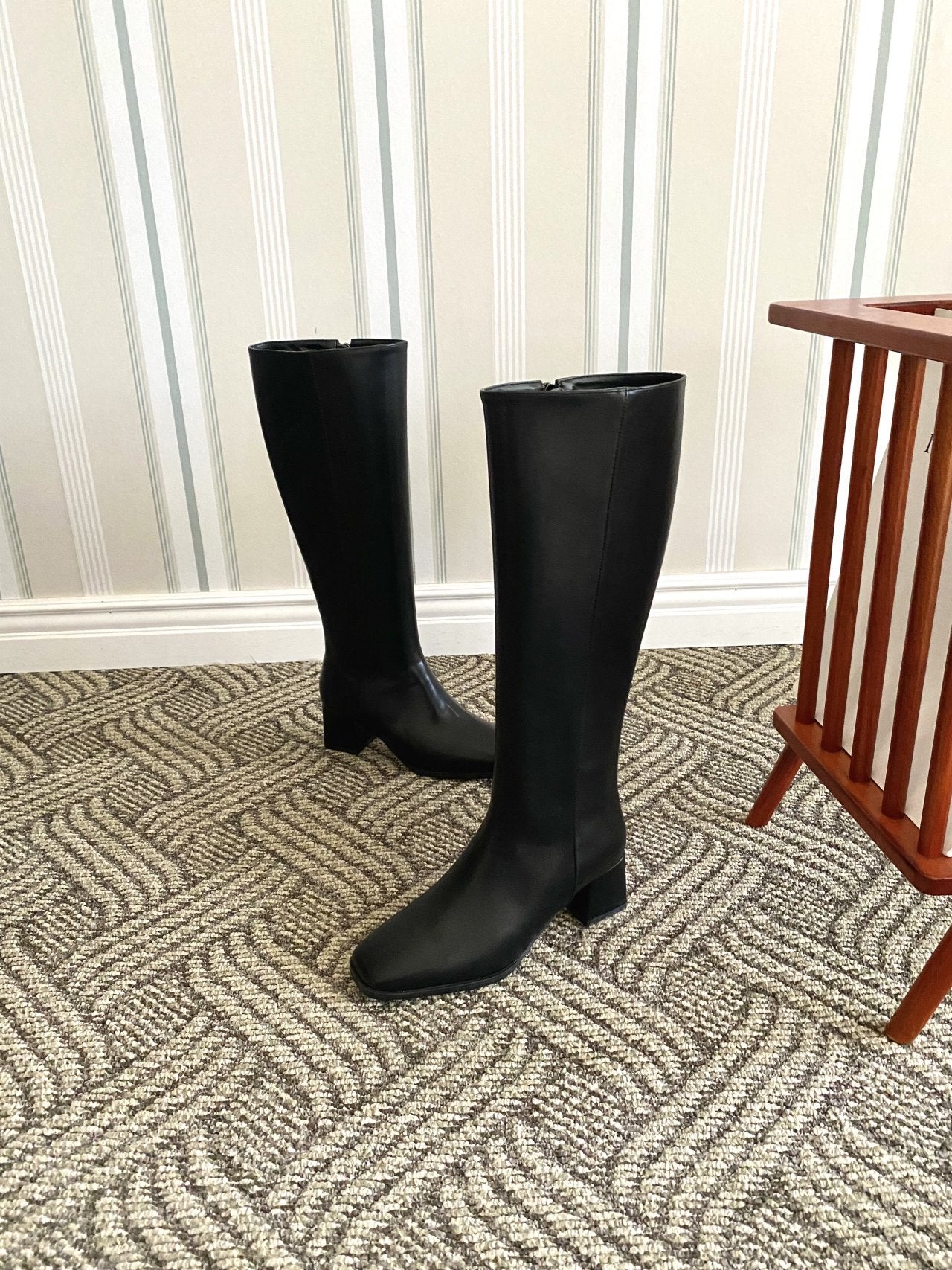 5cm sophisticated long boots-2col