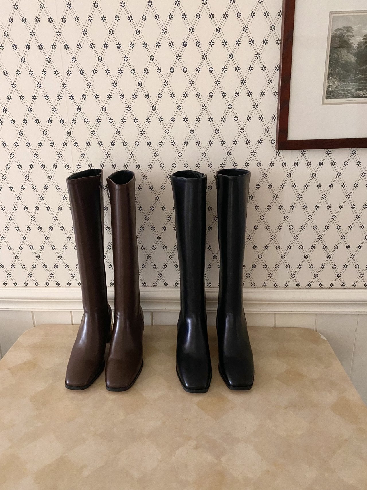 5cm sophisticated long boots-2col