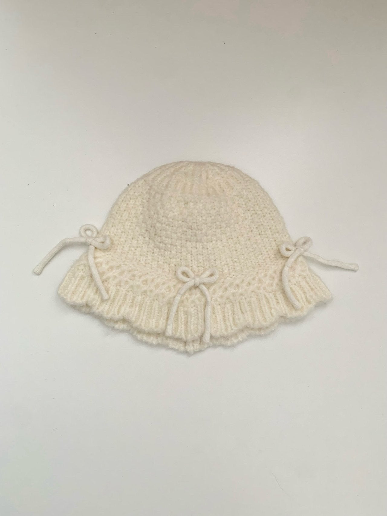 Crochet ribbon hat-3col