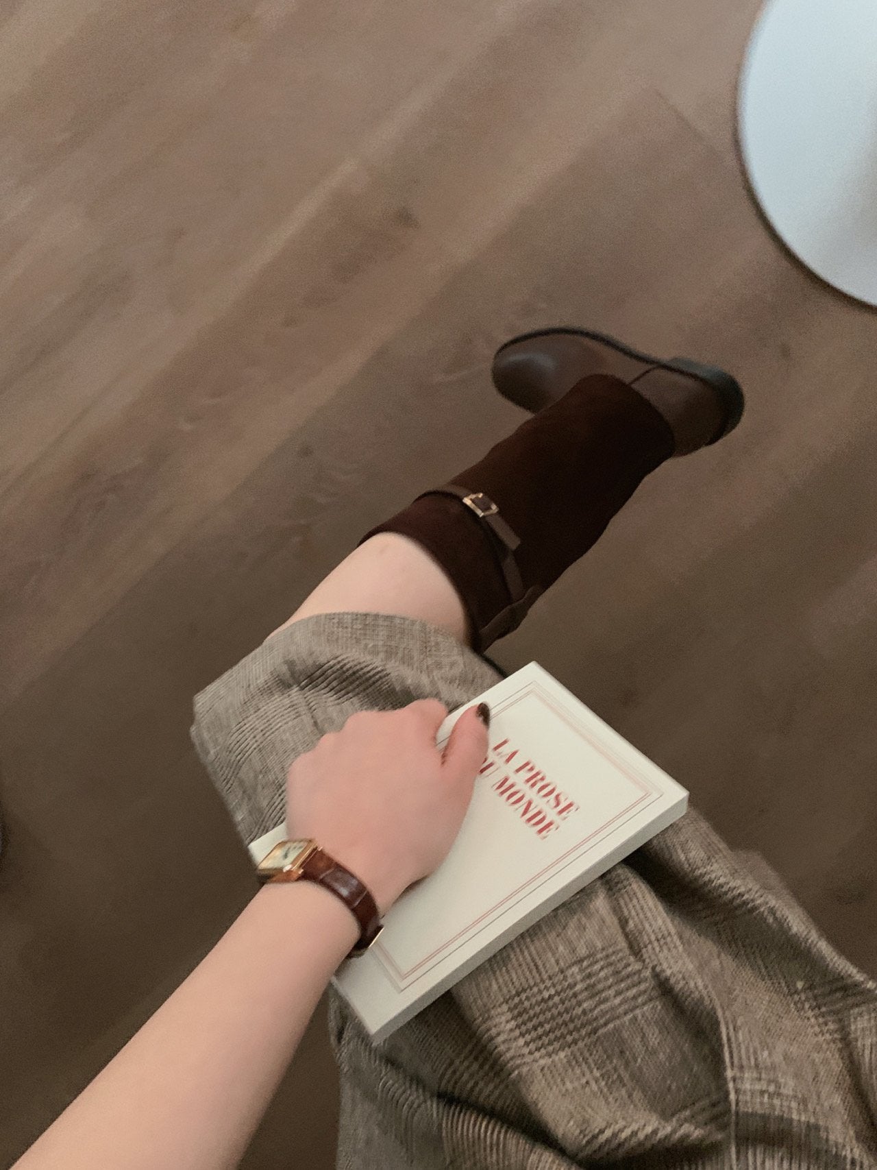 Hazel suede belted long boots-2col