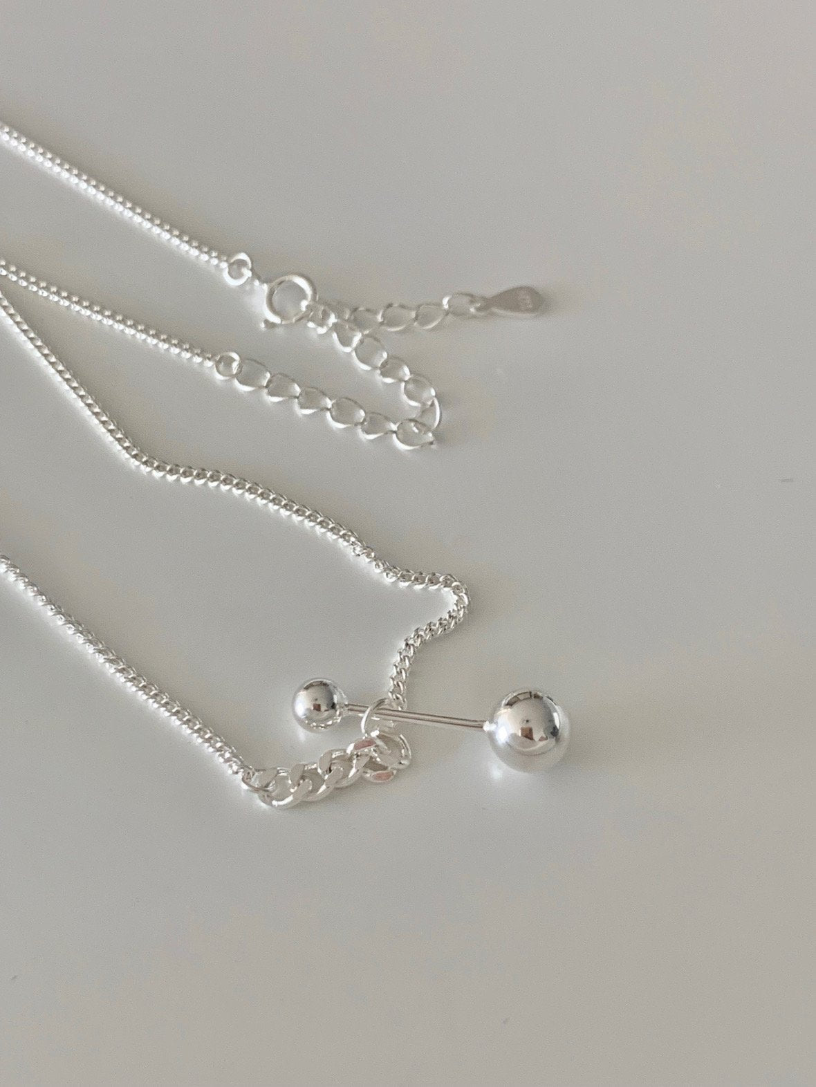 Unique Silver Ball Necklace