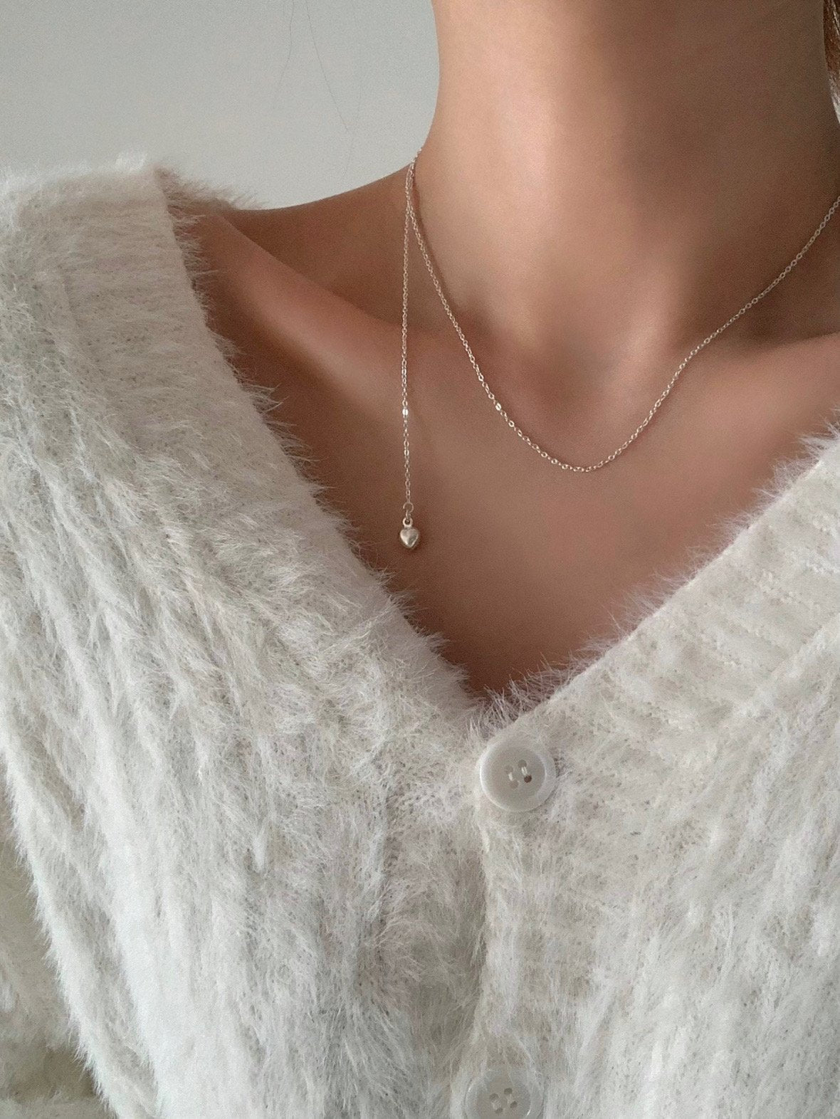 Heart frill necklace