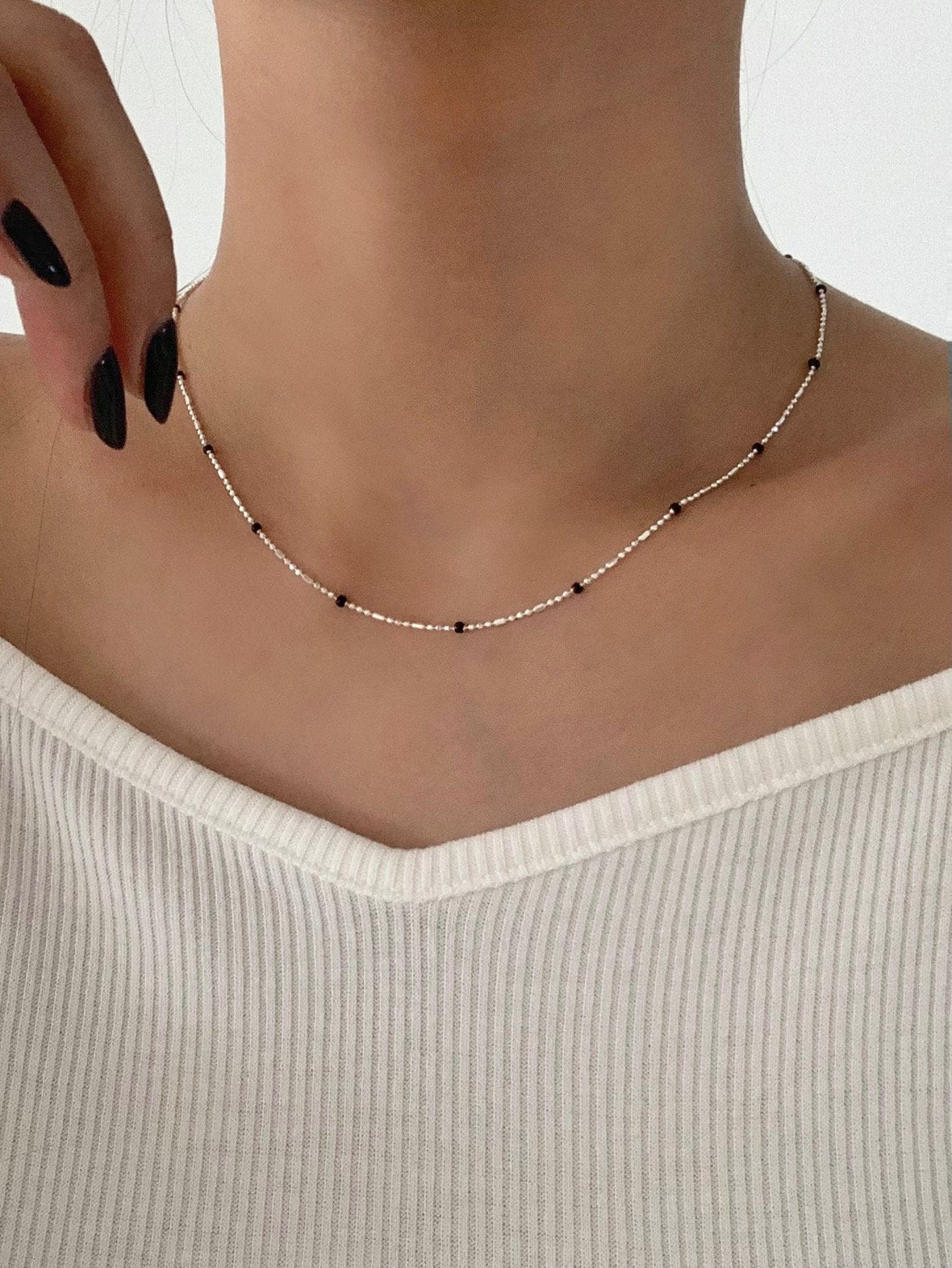 Black Ball Necklace