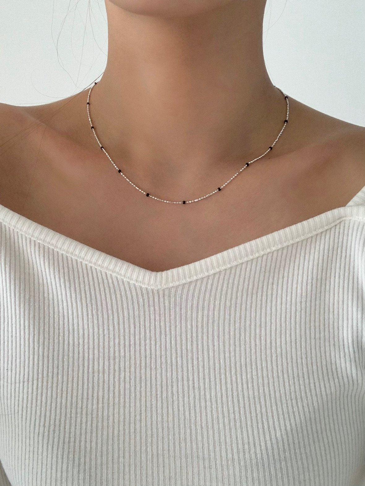 Black Ball Necklace