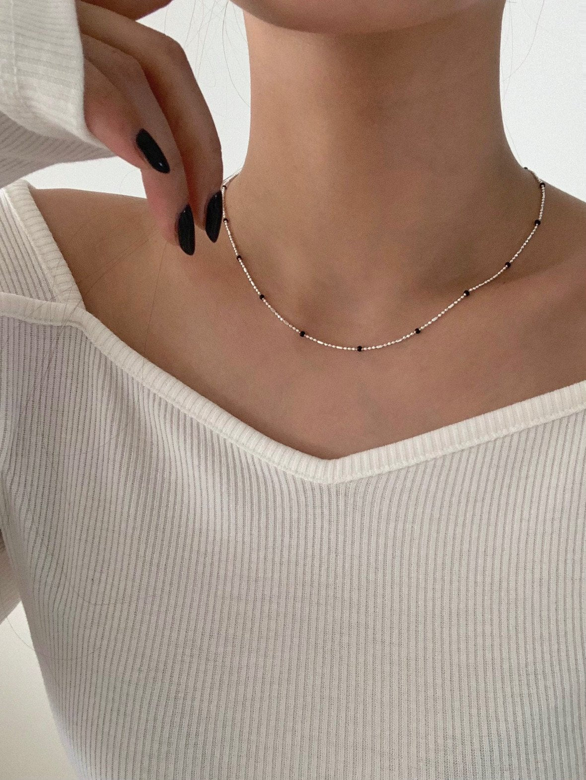 Black Ball Necklace