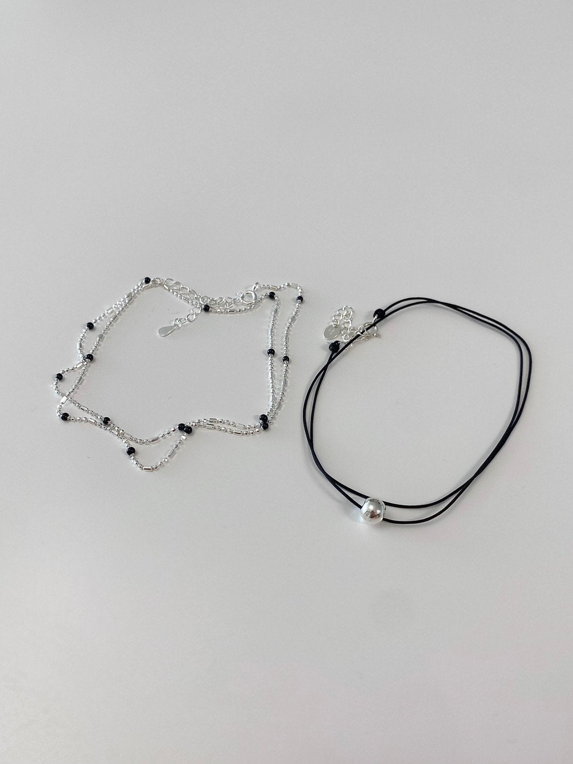 silver ball necklace