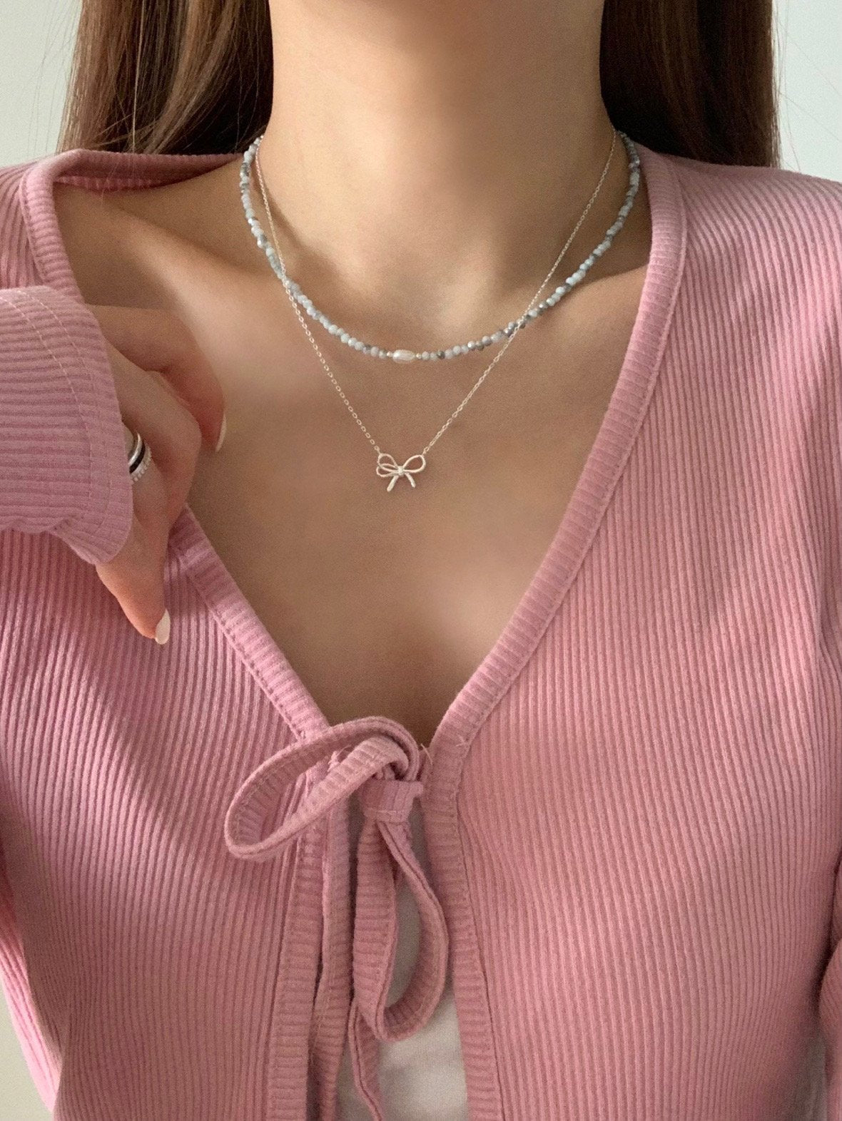 ribbon necklace