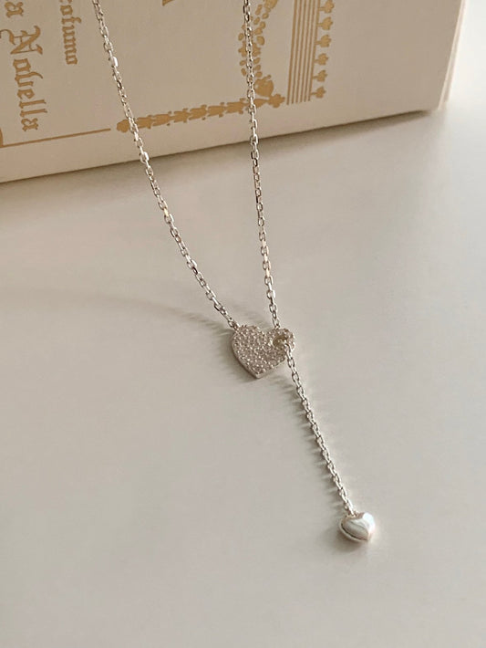 Double heart necklace