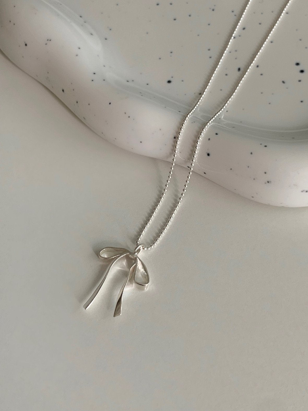 a ribbon necklace