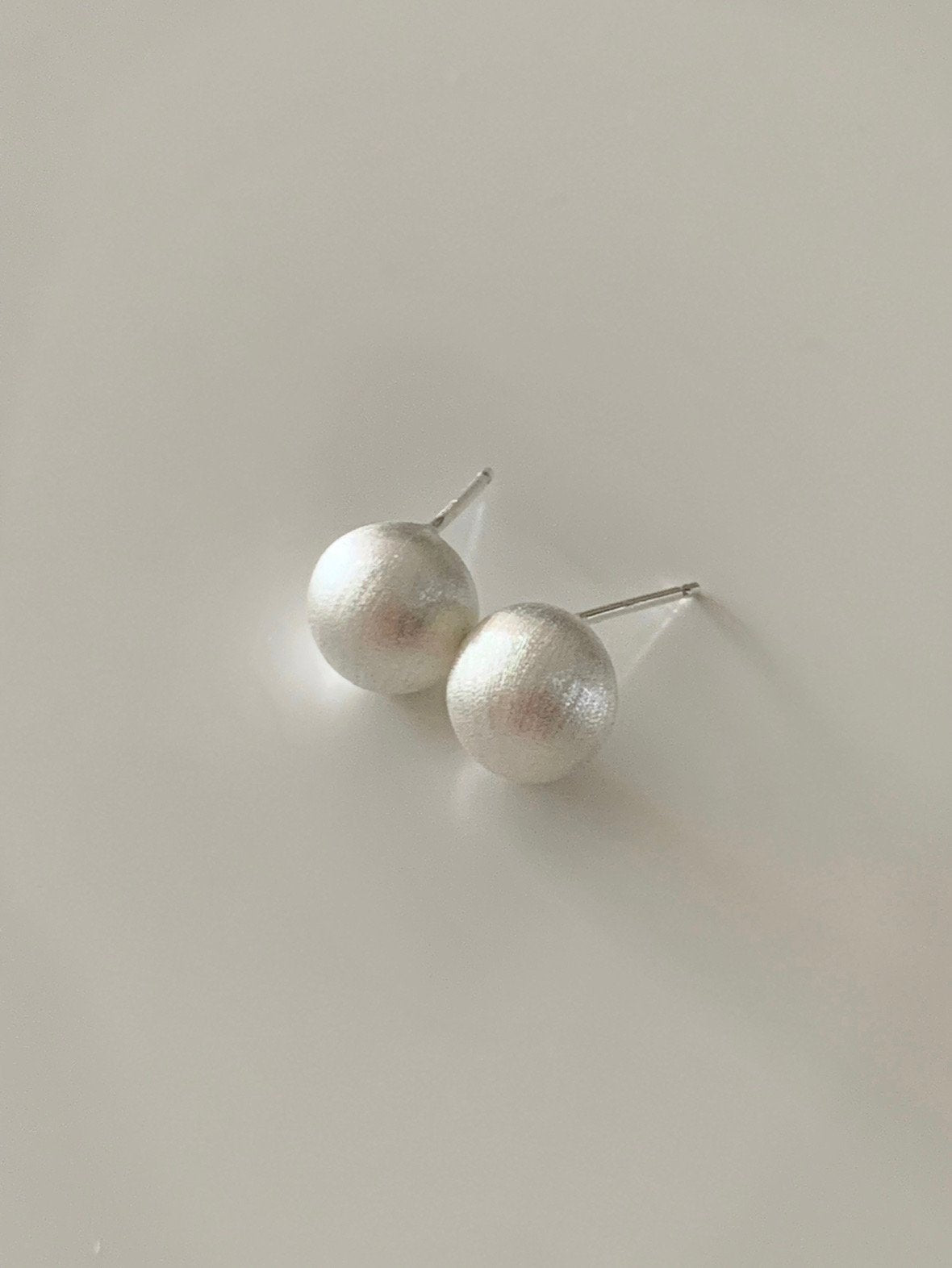 matte ball earrings