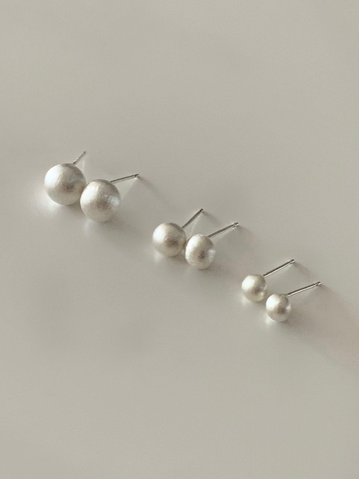 matte ball earrings