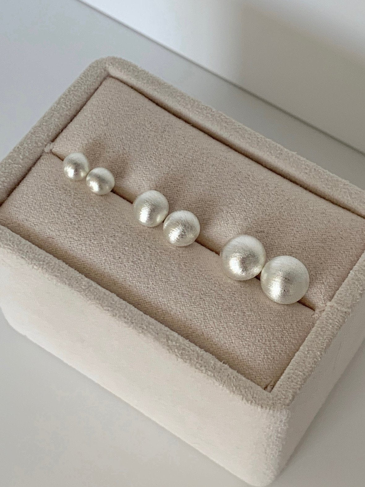 matte ball earrings