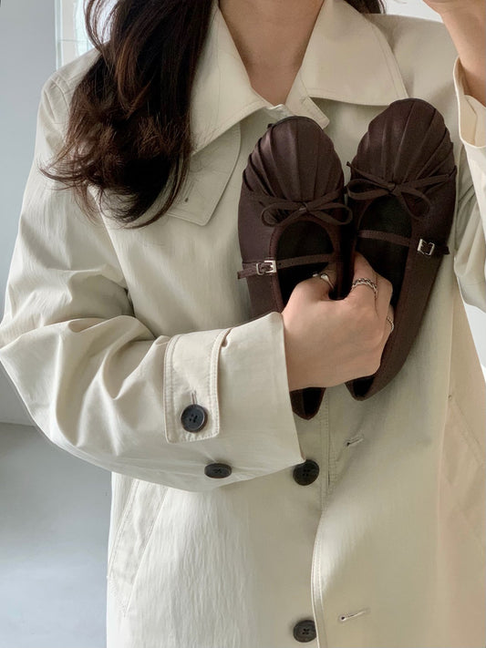 Shell Ribbon Mary Jane Flat